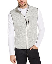 Men's Solid Fleece Sweater Vest, Created for Macy's 