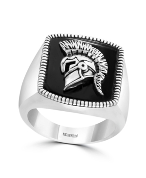 image of Effy Men-s Onyx (5 ct. t.w.) Gladiator Ring in Sterling Silver
