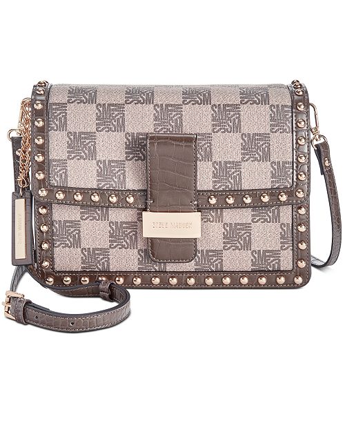Steve Madden Shae Logo Flap Crossbody Reviews Handbags Accessories Macy S