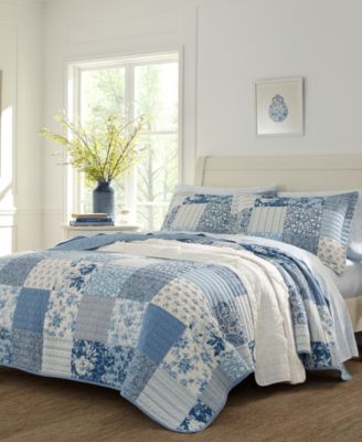 blue quilts and coverlets