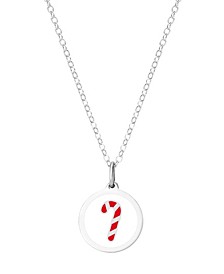 Candy Cane Necklace in Sterling Silver