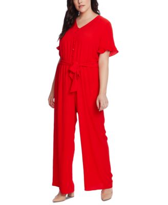 plus size ruffle jumpsuit