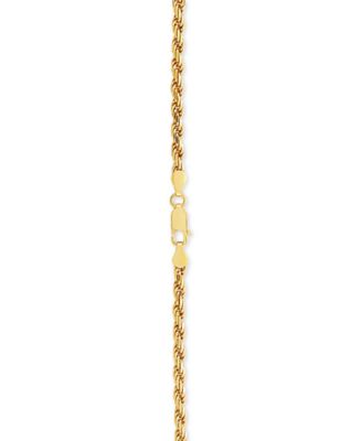 Rope Link 22" Chain Necklace in 18k Gold-Plated Sterling Silver
