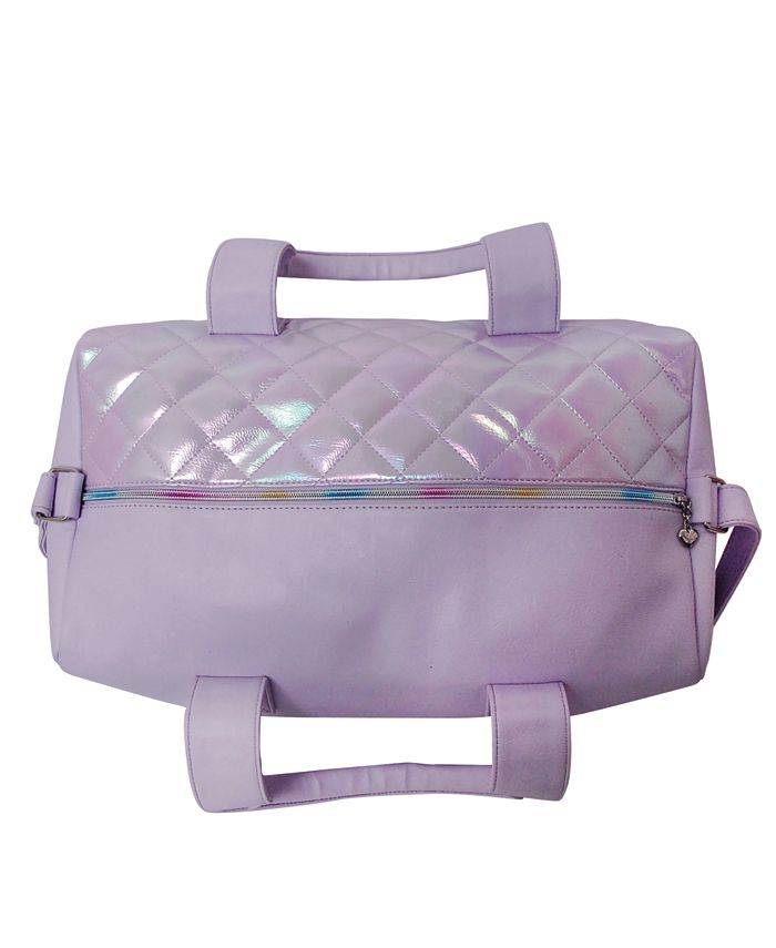 OMG! Accessories Metallic Quilted Love Duffle Bag Macy's
