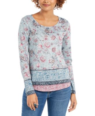 macys womens knit tops