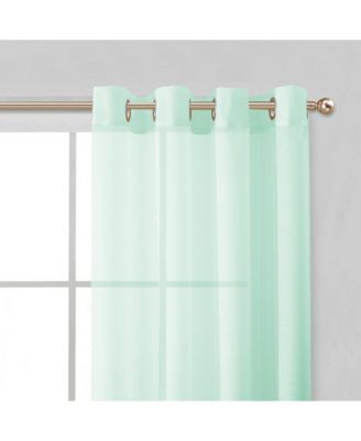 Malibu Linen Look Sheer Grommet Window Panel