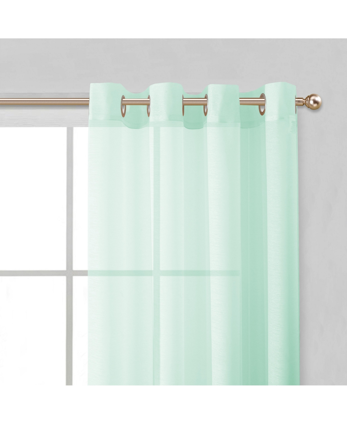 Dainty Home Malibu Linen Look Sheer Grommet Window Panel, 110" x 84"