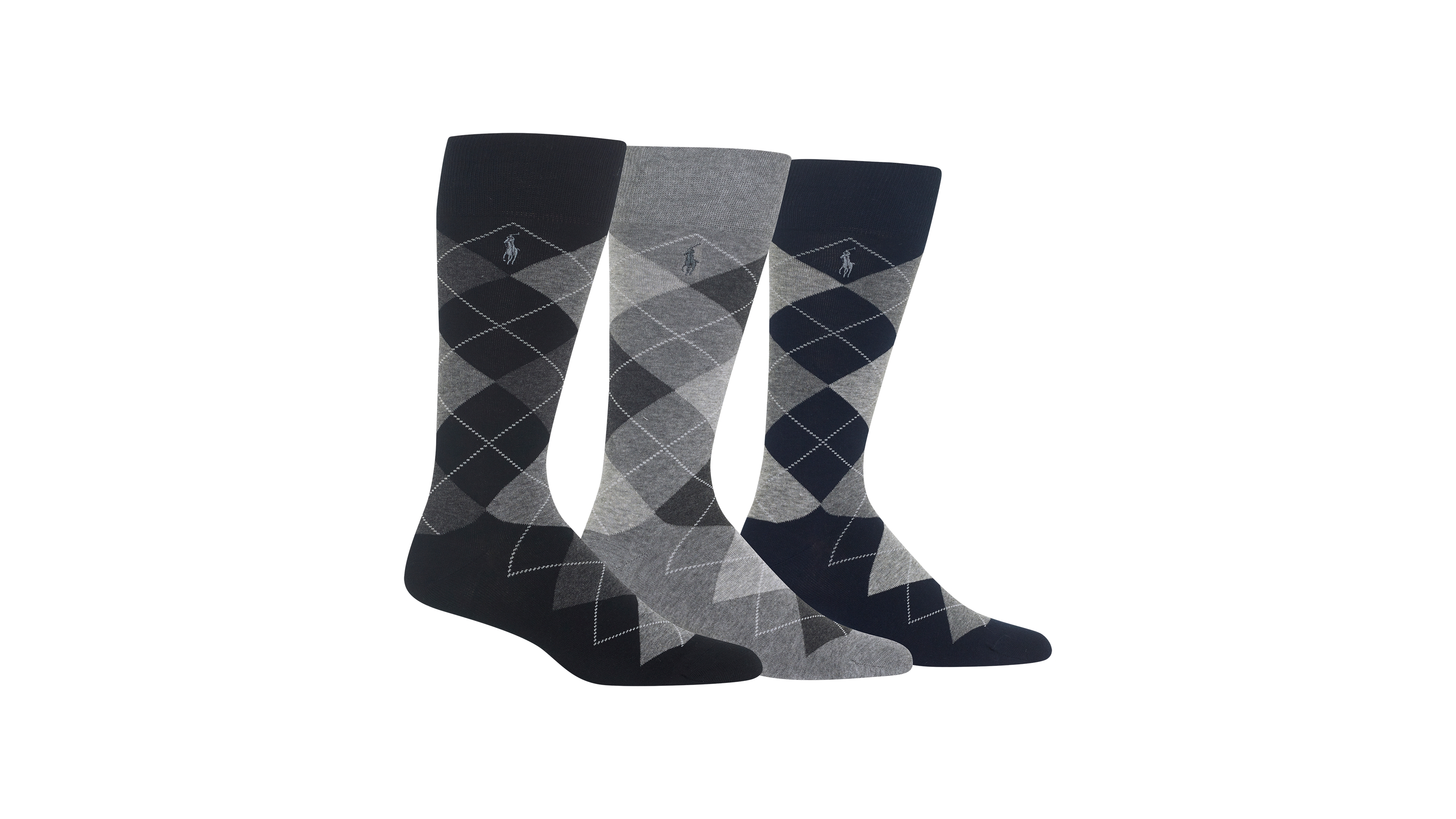 Polo Ralph Lauren Men's 3-Pack Argyle Dress Socks