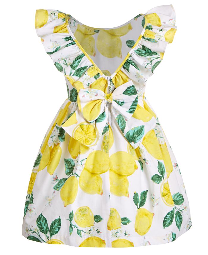 Bonnie Jean Little Girls Ruffled Lemon Dress - Macy's