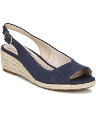 dark blue wedges shoes