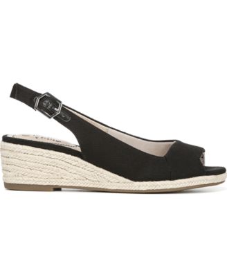 Women's Socialite Peep Toe Slingback Espadrille Wedge Sandals