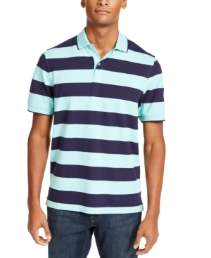 Club Room Men's Performance Stretch Striped Polo Shirt Created for Macy's