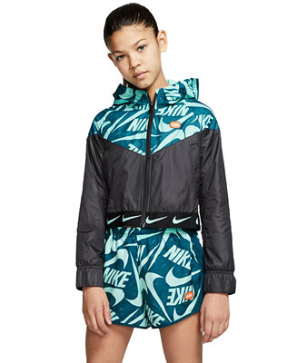 Nike Big Girls Sportswear Hooded Windrunner Jacket & Reviews - Coats ...
