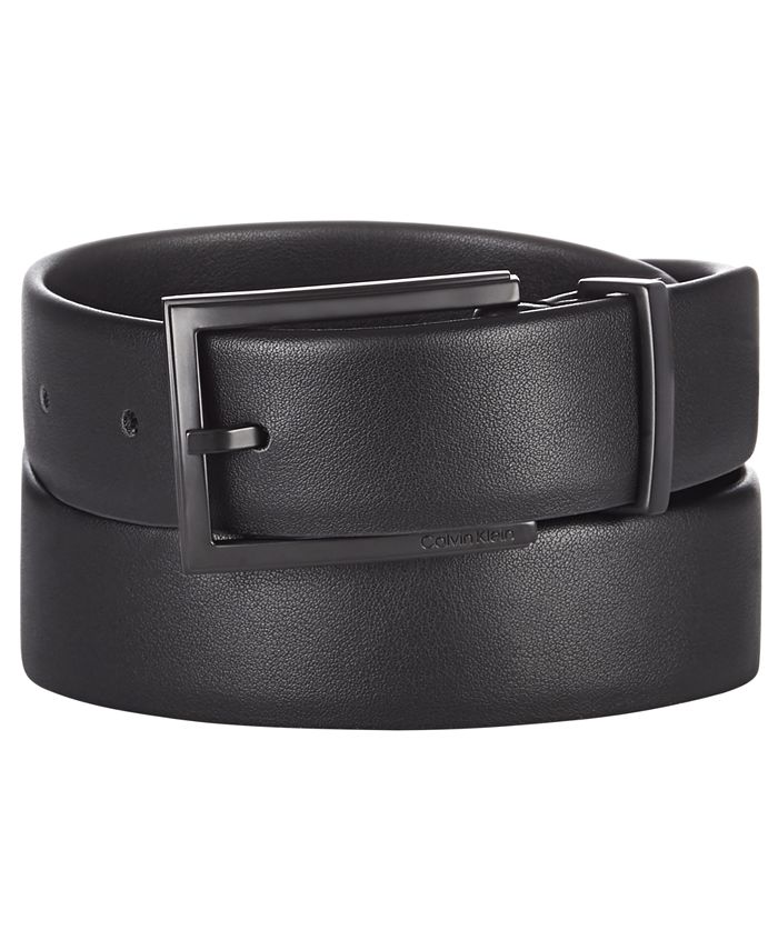 Calvin Klein Men's Bevel-Edge Leather Belt - Macy's