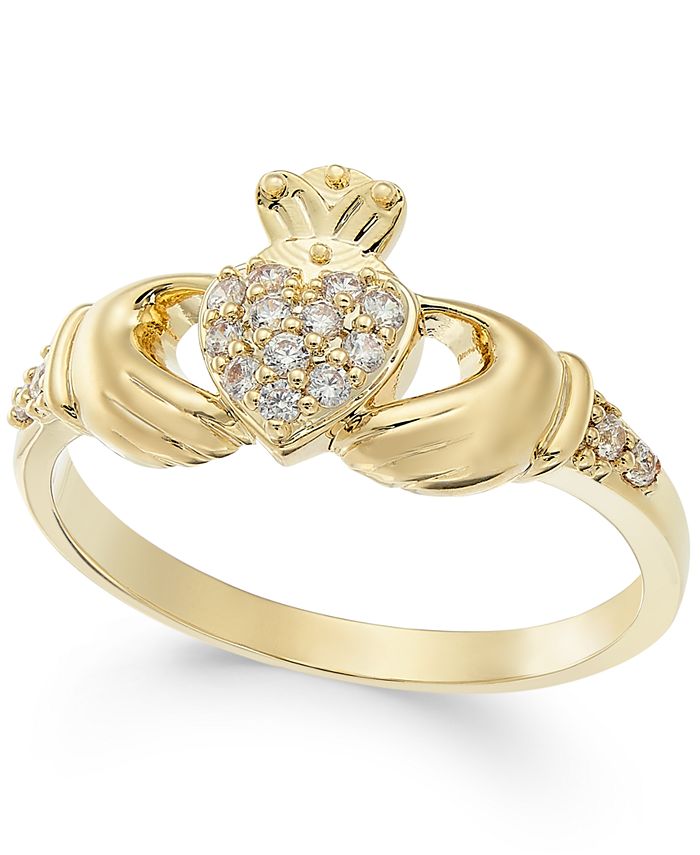 Charter Club Gold Tone Pav Claddagh Ring Created for Macy s Macy s