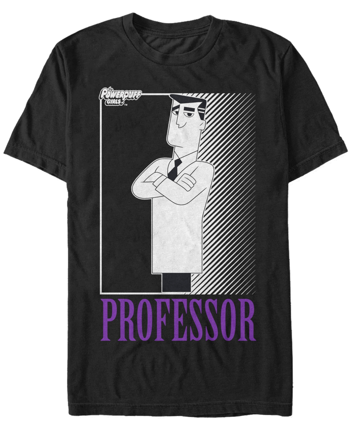 Fifth Sun Men's Powerpuff Girls Professor Utonium Mafia Poster Short Sleeve T- shirt