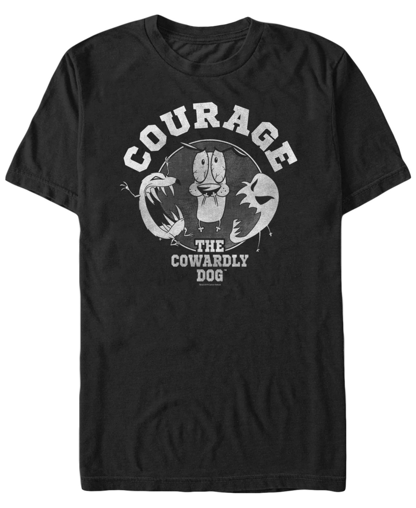 Мужские рубашки Fifth Sun Courage The Cowardly Dog Ghostly Pair Short Sleeve T, цвет: Чёрный — фото 1