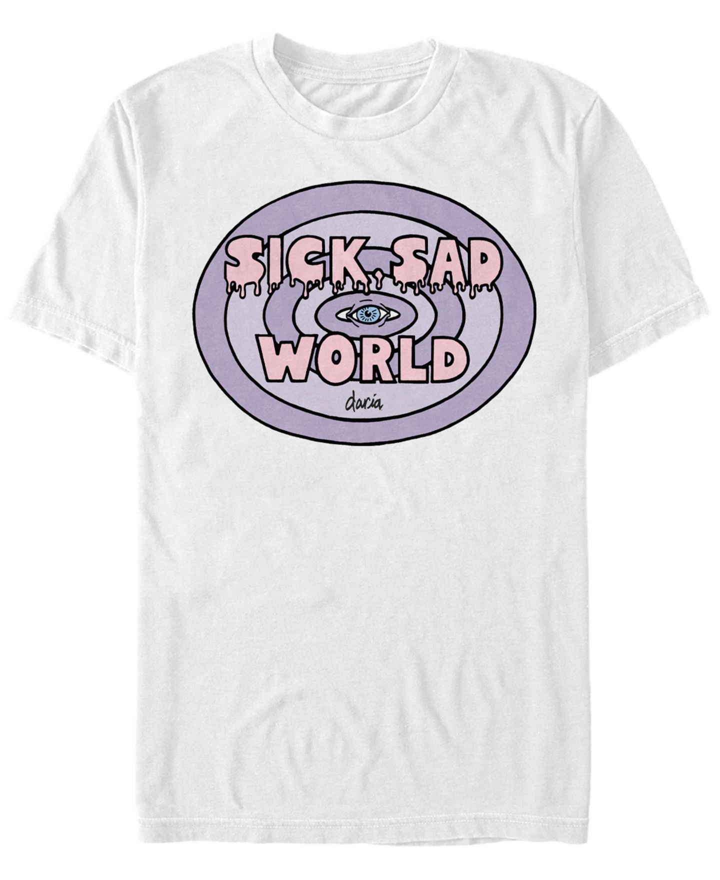 Мужская рубашка Fifth Sun Pastel Sick Sad World Eye Logo Short Sleeve T, цвет: Белый — фото 1