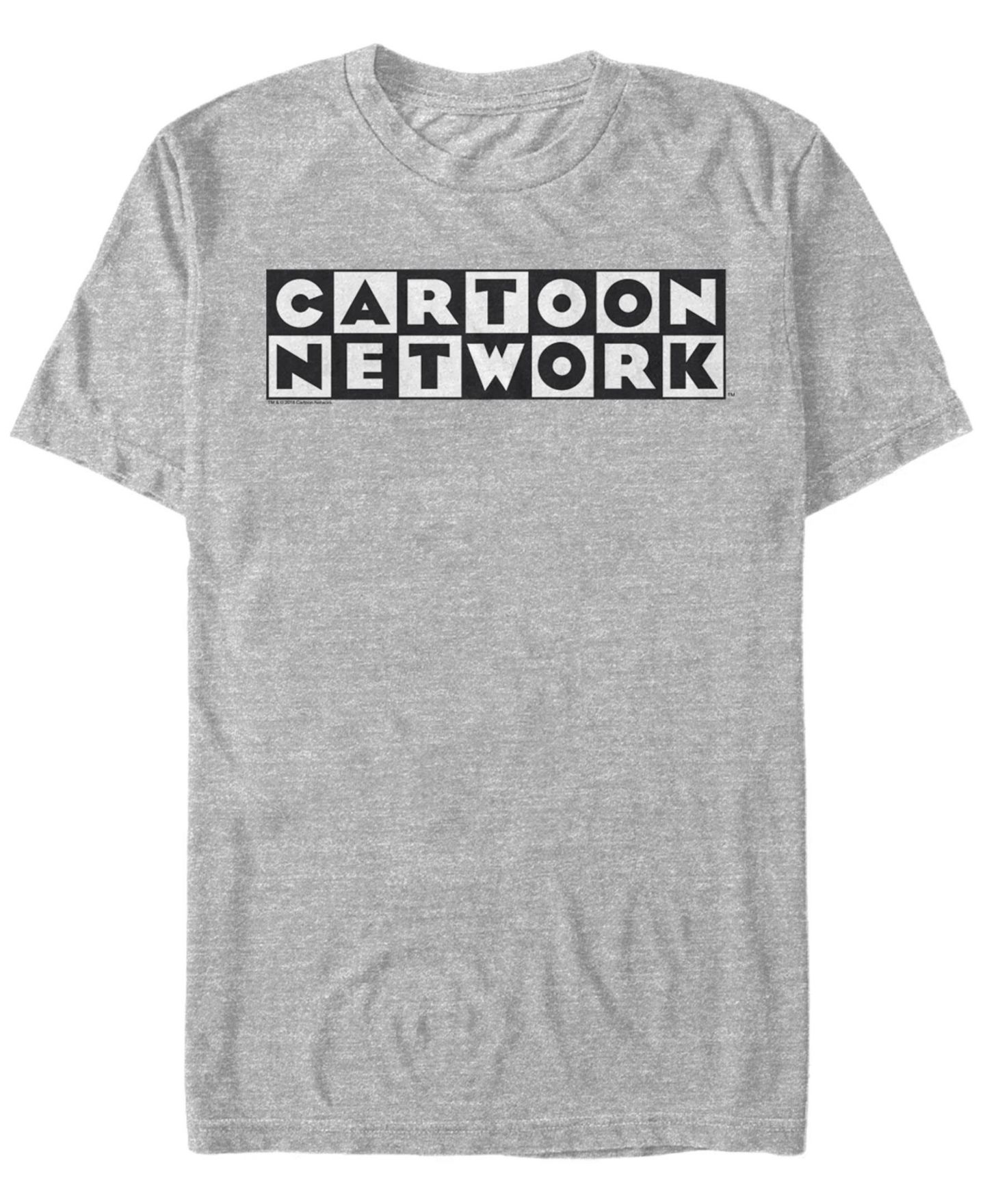 Мужская рубашка Fifth Sun Official Cartoon Network Checkered Logo Short Sleeve T, цвет: Меланжевый — фото 2