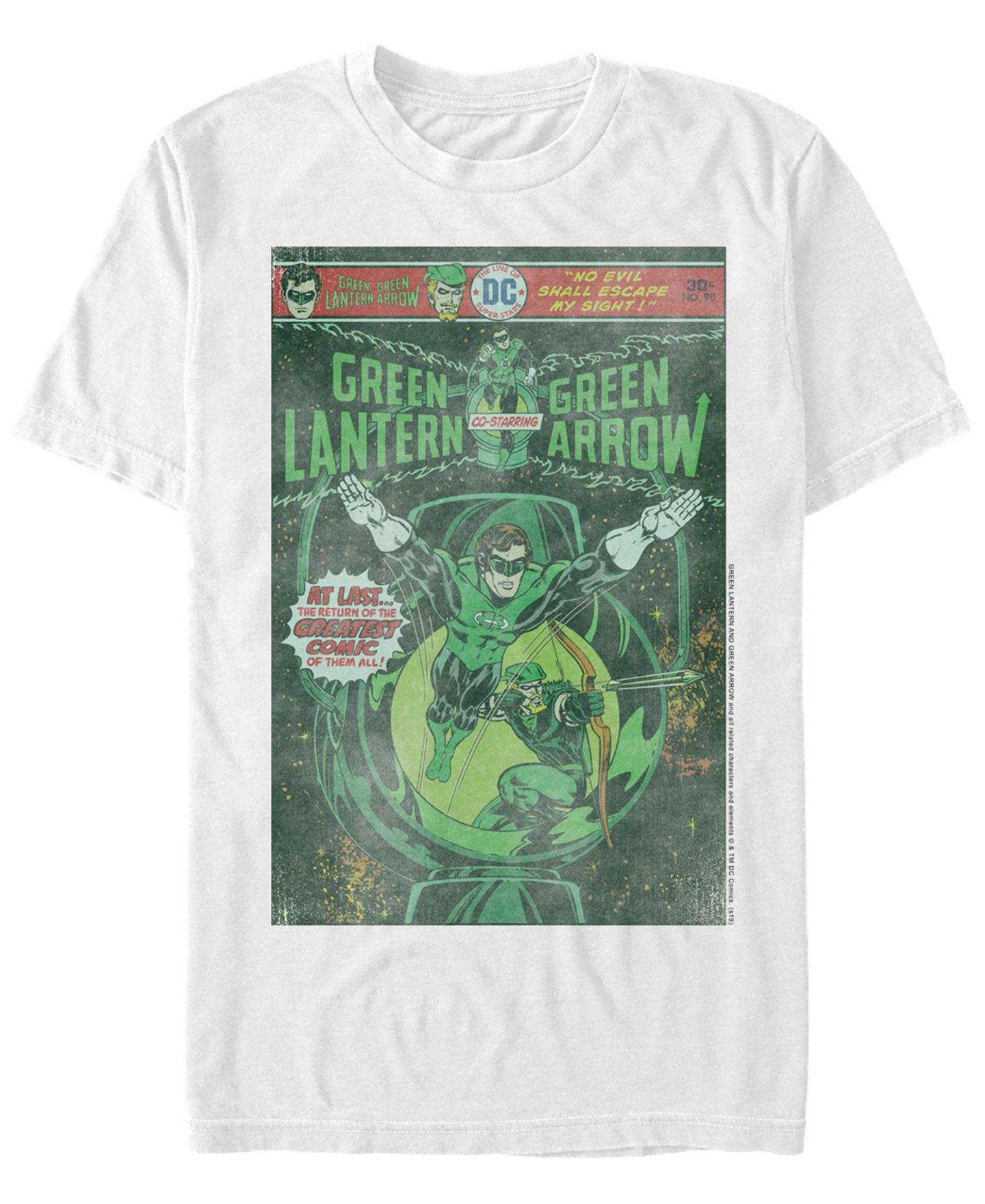 Мужская футболка Fifth Sun Dc Green Lantern Starring Green Arrow Comic Cover Short Sleeve — фото 1