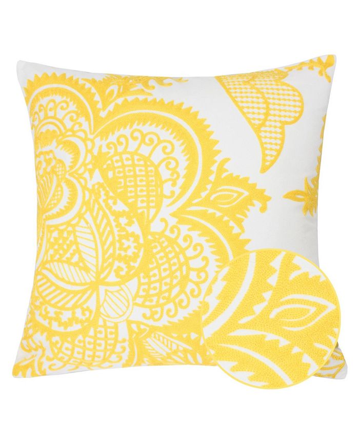 Homey Cozy Leah Cotton Square Decorative Throw Pillow Macy's