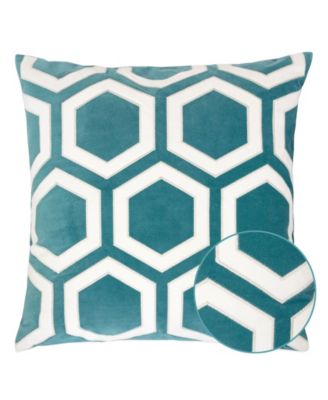 Sadie Applique Velvet Decorative Pillow, 20" x 20"