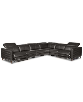 Furniture - Jaconna 6-Pc. Leather Sectional with 2 Power Recliners