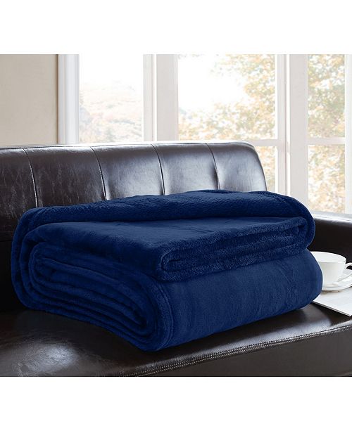 Ornavo Home Soft Plush Fuzzy Lightweight Solid Throw Microfiber