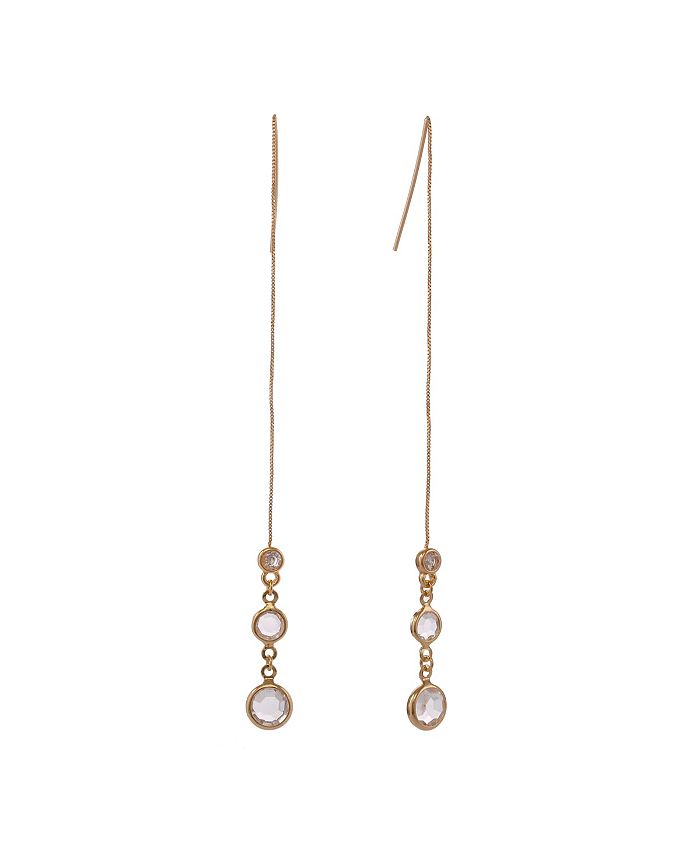 Christian Siriano New York Gold Tone Threader Linear Earrings Macy's