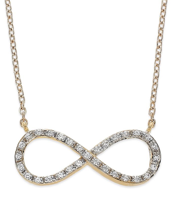 Macy s Diamond Infinity Pendant Necklace in 1 6 ct. t.w. Macy s