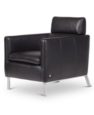 Darrium 27" Leather Club Chair, Created for Macy's