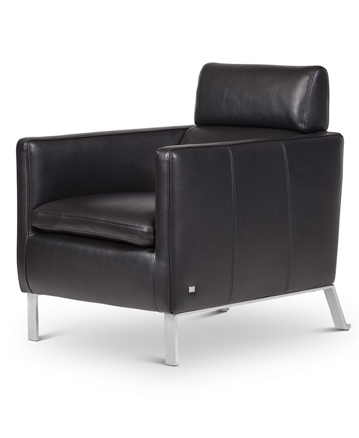 27 Leather Club Chair Created For, Black Leather Club Chair