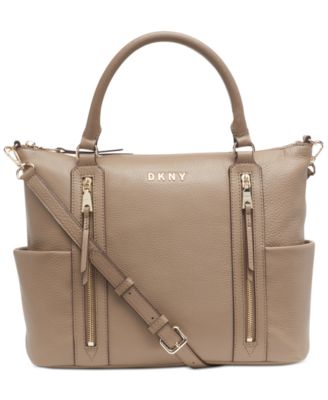 dkny tappen leather satchel