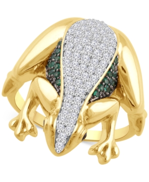 image of Diamond Frog Statement Ring (1/2 ct. t.w.) in Gold over Sterling Silver