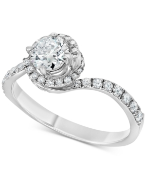 image of Diamond Swirl Engagement Ring (1 ct. t.w.) in 14k White Gold
