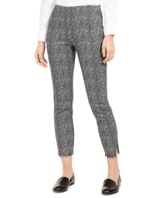 Alfani Tweed Fringe-Hem Ankle Pants, Created for Macy's - Macy's