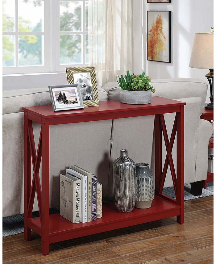 Convenience Concepts Oxford Consolle Con Mensola - Barnwood/Nero, 2 Livelli, 100,3 X 29,8 X 80 Cm