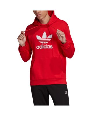 adidas men's trefoil hoodie burgundy