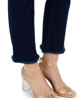 Macy's INC Straight-Leg Frayed-Hem Ankle Jeans, Created For Macy's