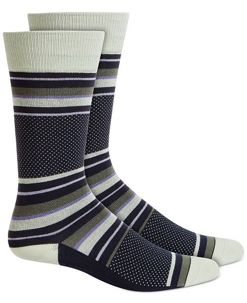 Alfani Men's Stripe Dot Socks, Created for Macy's & Reviews Underwear