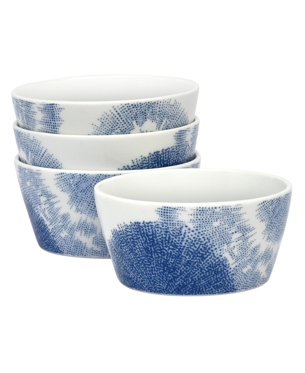 Aozora Set/4 Cereal Bowls - White And Blue