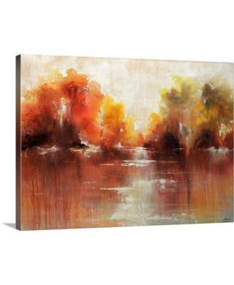 40 in. x 30 in. "Jeweled Water" by  Sydney Edmunds Canvas Wall Art