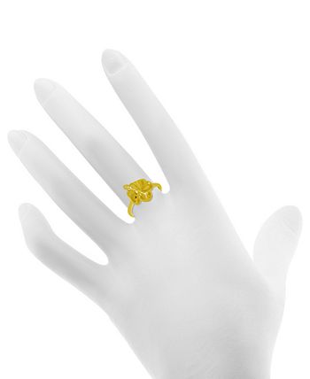 Kona Bay - Crystal Accent Flower Ring in Gold-Plate