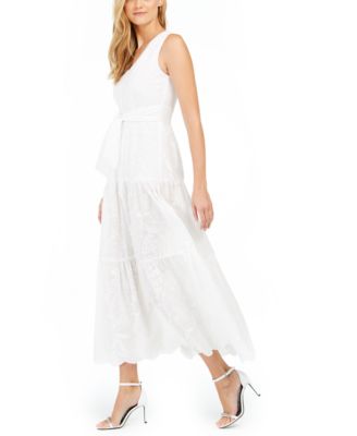 calvin klein white maxi dress