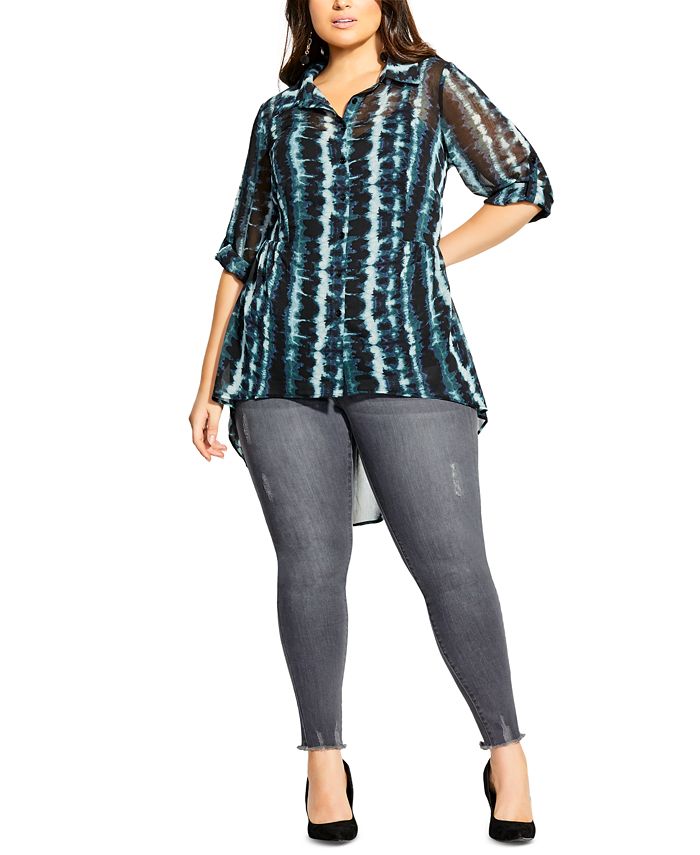sheer plus size shirt