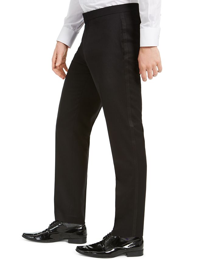 Alfani Men's SlimFit Stretch Black Tuxedo Pants, Created for Macy's