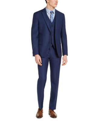 Alfani Mens Slim Fit Stretch Solid Suit Separates Created For Macys In Blue