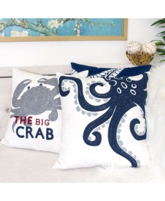 Octopus Beach Outdoor Decorative Pillow, 20" x 20"