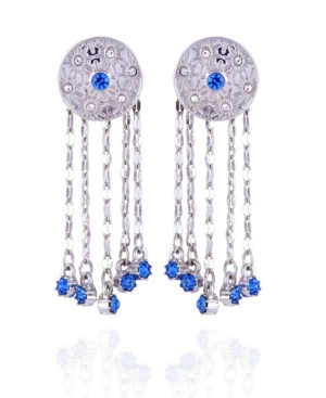 image of Nanette Nanette Lepore Extra Celestial Button Earrings with Fringe