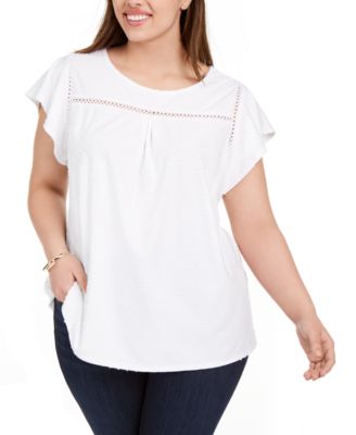 macys flutter sleeve top